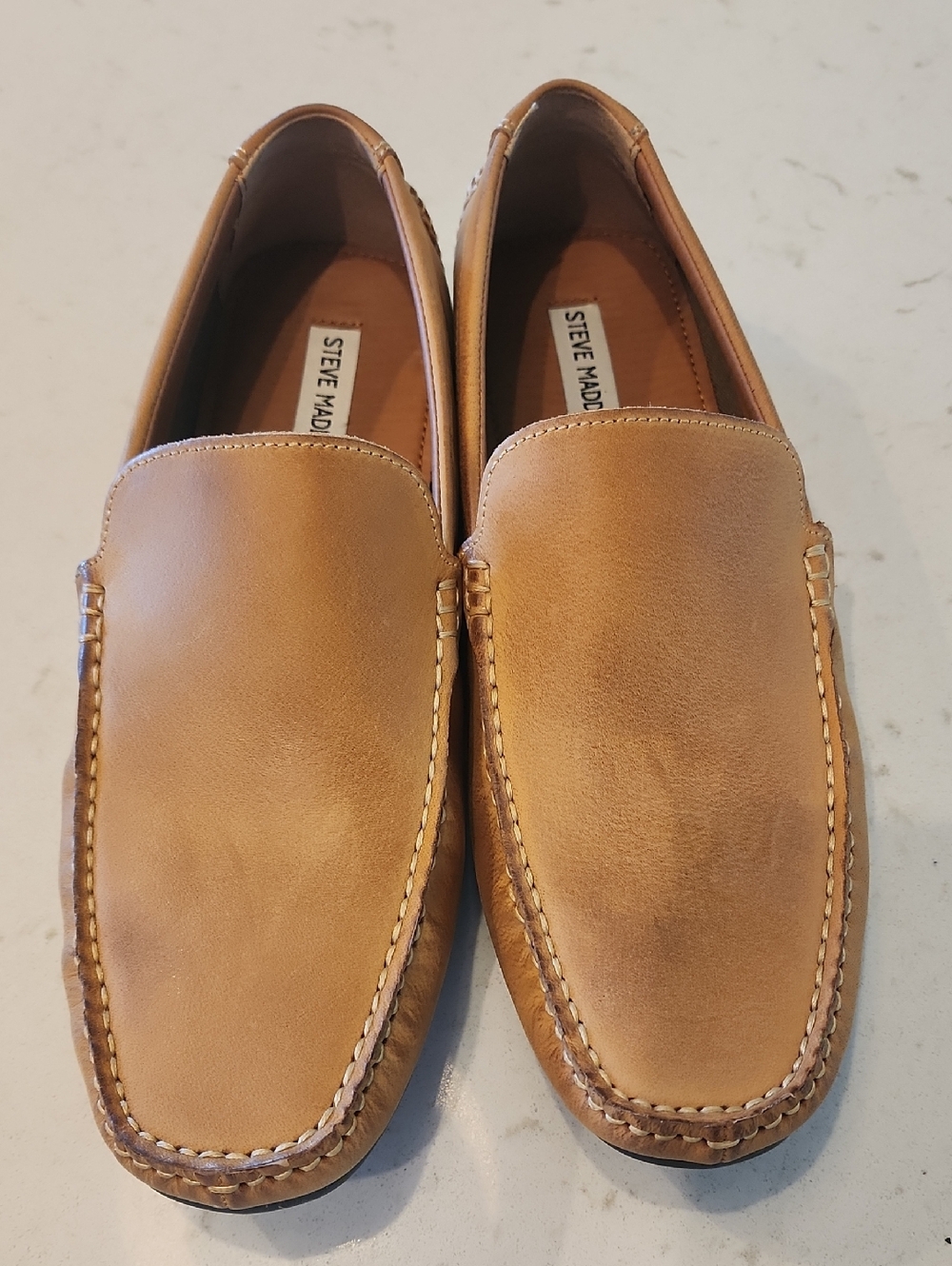 Steve Madden Men’s Tan Leather Driving Shoes